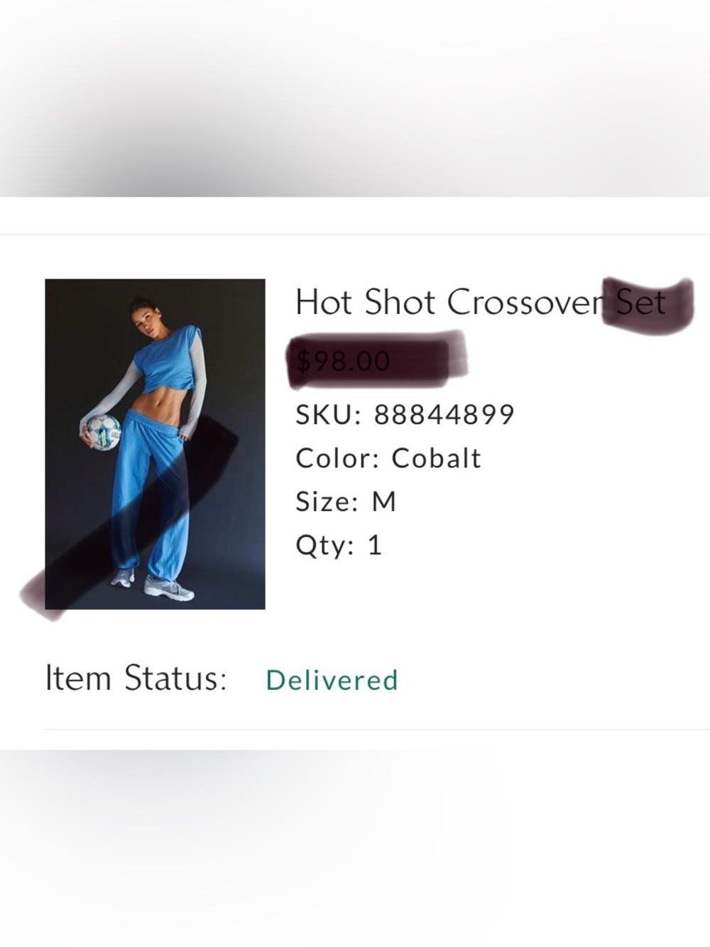 FP Movement by Free People Cobalt Blue Crop Top